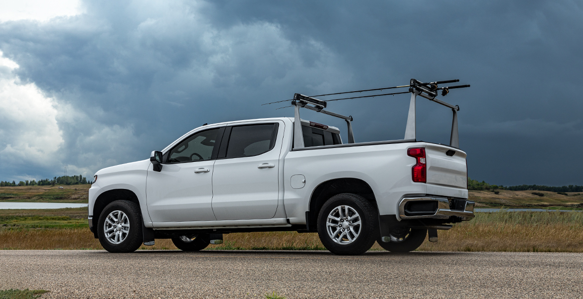 Pickup Rack and Hard Folding Tonneau Cover