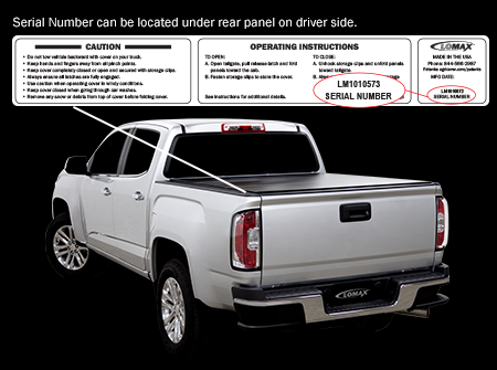 Where to find LOMAX serial number